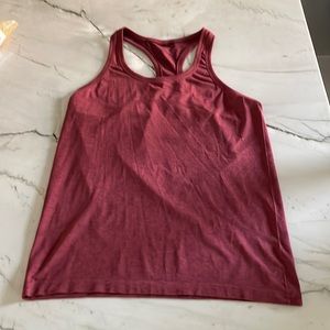 Lululemon dark red swiftly tech tank top